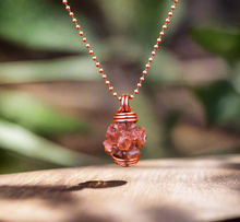 Load image into Gallery viewer, Aragonite | Earth Master | Copper Pendant & Cuban Link Chain