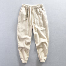 Load image into Gallery viewer, Mens Relaxed-fit Linen-Cotton Pants