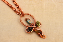 Load image into Gallery viewer, Custom Ankh Pendant | 4 Crystals