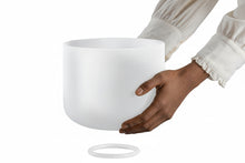 Load image into Gallery viewer, 2PCS Crystal Singing Bowls, 8-inch And 10-inch A &amp; F Note Singing Bowls, Frosted Quartz