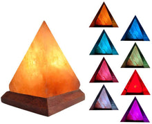 Load image into Gallery viewer, Pyramid-shaped Salt Crystal Lamp Usb Crystal Colorful Color Changing