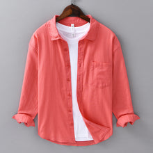 Load image into Gallery viewer, Long Linen Sleeves Casual Shirt