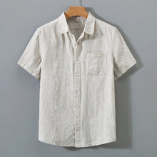Load image into Gallery viewer, Mens Pure Linen Short Sleeve Shirt