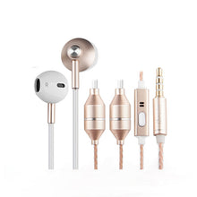 Load image into Gallery viewer, Earplug Type Wire Control With Microphone Transparent Air Duct EMF Radiation-Proof Music Headphones