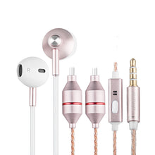 Load image into Gallery viewer, Earplug Type Wire Control With Microphone Transparent Air Duct EMF Radiation-Proof Music Headphones
