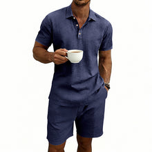 Load image into Gallery viewer, Linen Casual Short-Sleeve Shorts Set