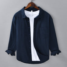 Load image into Gallery viewer, Long Linen Sleeves Casual Shirt