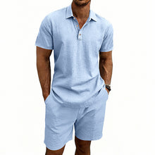 Load image into Gallery viewer, Linen Casual Short-Sleeve Shorts Set