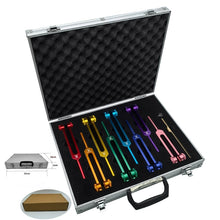Load image into Gallery viewer, Alloy Chakra Tuning Fork Set
