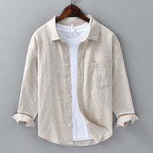 Load image into Gallery viewer, Long Linen Sleeves Casual Shirt