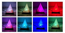 Load image into Gallery viewer, Pyramid-shaped Salt Crystal Lamp Usb Crystal Colorful Color Changing