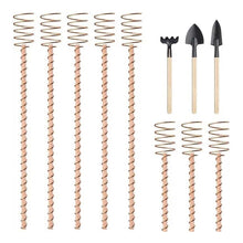 Load image into Gallery viewer, 8 Pack Electroculture Copper Gardening Antenna With 3 Small Garden Tool Electroculture Plant Stakes