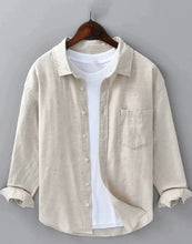 Load image into Gallery viewer, Long Linen Sleeves Casual Shirt
