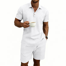 Load image into Gallery viewer, Linen Casual Short-Sleeve Shorts Set