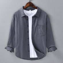 Load image into Gallery viewer, Long Linen Sleeves Casual Shirt