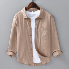 Load image into Gallery viewer, Long Linen Sleeves Casual Shirt