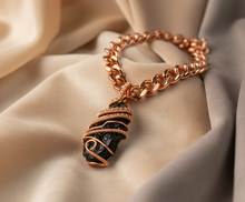 Load image into Gallery viewer, Copper Wrapped Moldavite | Timeline Transformation
