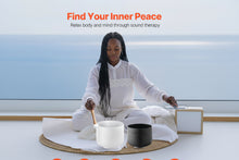 Load image into Gallery viewer, 2PCS Crystal Singing Bowls, 8-inch And 10-inch A &amp; F Note Singing Bowls, Frosted Quartz