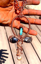 Load image into Gallery viewer, Custom Ankh Pendant | 4 Crystals