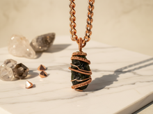 Load image into Gallery viewer, Copper Wrapped Moldavite | Timeline Transformation