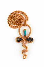 Load image into Gallery viewer, Custom Ankh Pendant | 4 Crystals