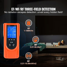Load image into Gallery viewer, VEVOR  EMF Meter, 5Hz  3.5GHz, Handheld Rechargeable Electromagnetic Field Radiation Detector, Digital LCD EMF Tester