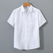 Load image into Gallery viewer, Mens Pure Linen Short Sleeve Shirt