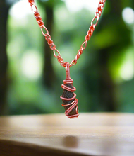 Load image into Gallery viewer, Custom Copper | Moldavite Pendant
