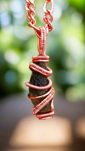Load image into Gallery viewer, Custom Copper | Moldavite Pendant