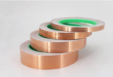 Load image into Gallery viewer, Adhesive Copper Foil Conductive Shielding High Temperature Resistant Copper Foil Paper Radiation Proof Heat Dissipation Self Adhesive Single Guide Double Conductive Copper Foil Tape