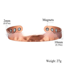 Load image into Gallery viewer, Pure Copper Vintage Jade Red Copper Magnet Bracelet