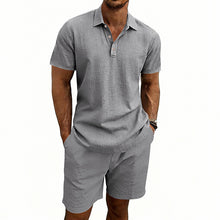 Load image into Gallery viewer, Linen Casual Short-Sleeve Shorts Set