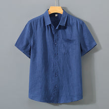 Load image into Gallery viewer, Mens Pure Linen Short Sleeve Shirt