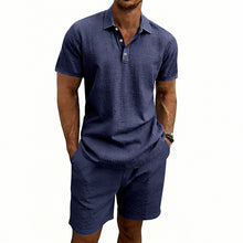 Load image into Gallery viewer, Linen Casual Short-Sleeve Shorts Set