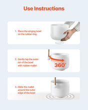 Load image into Gallery viewer, 2PCS Crystal Singing Bowls, 8-inch And 10-inch A &amp; F Note Singing Bowls, Frosted Quartz