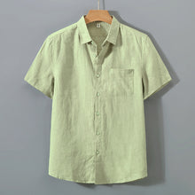 Load image into Gallery viewer, Mens Pure Linen Short Sleeve Shirt