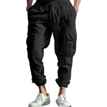 Load image into Gallery viewer, Mens Casual Cotton-Linen Pants With Multiple Pockets And A Drawstring