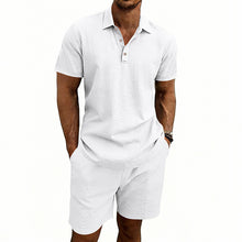 Load image into Gallery viewer, Linen Casual Short-Sleeve Shorts Set