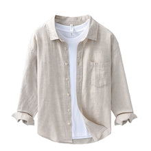 Load image into Gallery viewer, Long Linen Sleeves Casual Shirt